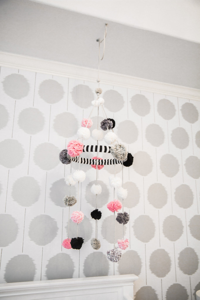 Black, White and Pink Monochrome Nursery | See the entire room at The Cuteness