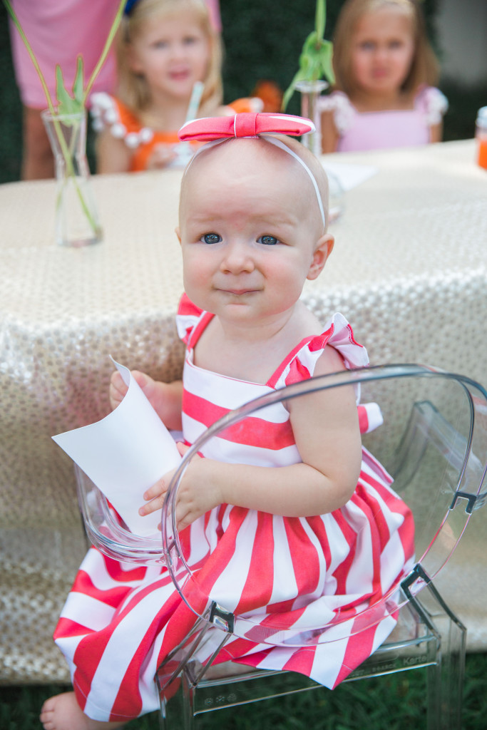 How to Throw an Ice Cream Party | Gorgeous red striped cuteheads dress and matching bow. See more at blog.cuteheads.com