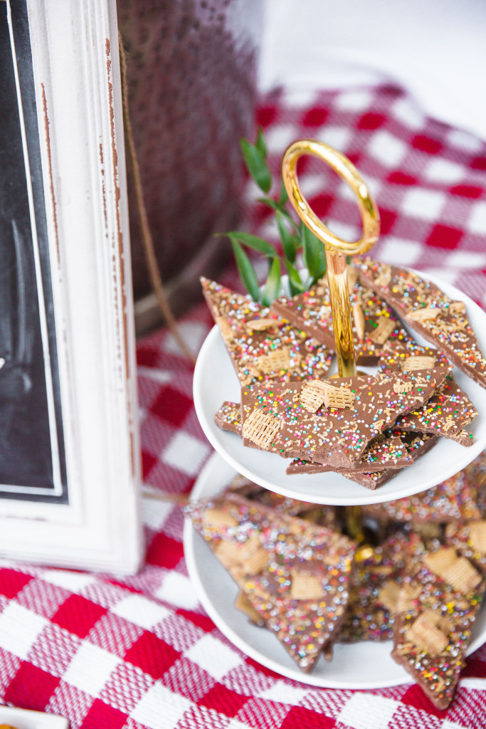 Our Backyard Picnic: Making the Most of Everyday Moments // Life Cereal rainbow sprinkle chocolate bark