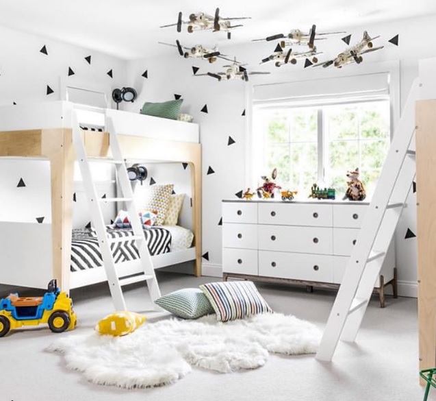 Cool black and white Scandanavian kids room | These Cool Kids Rooms Are So Amazing, You'll Want Them for Yourself