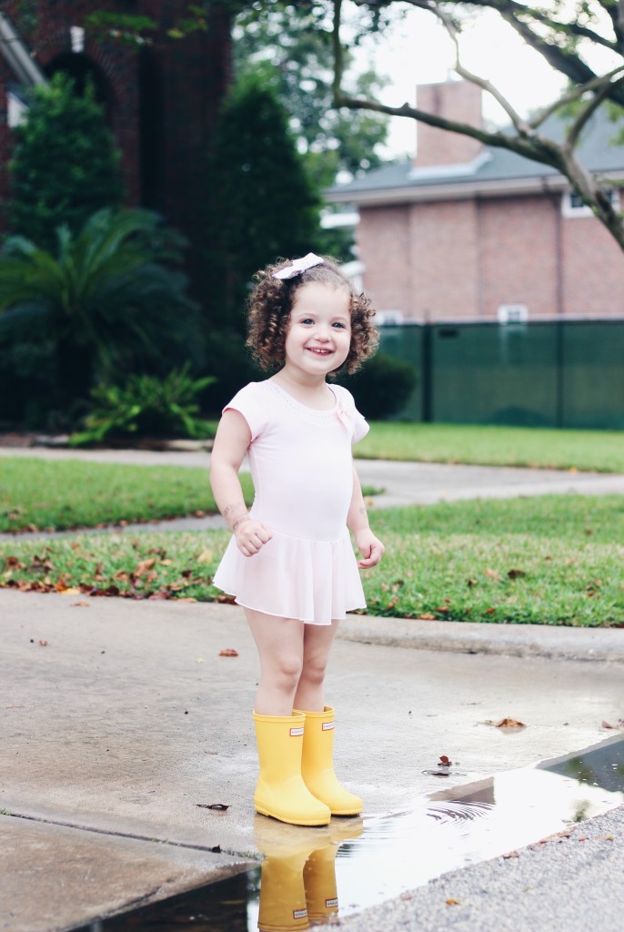 Jumping up and down in muddy puddles like Peppa