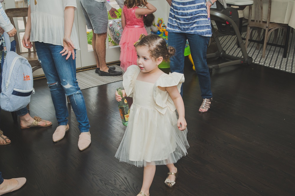 Tova's first birthday party dress // ivory dress with tulle skirt