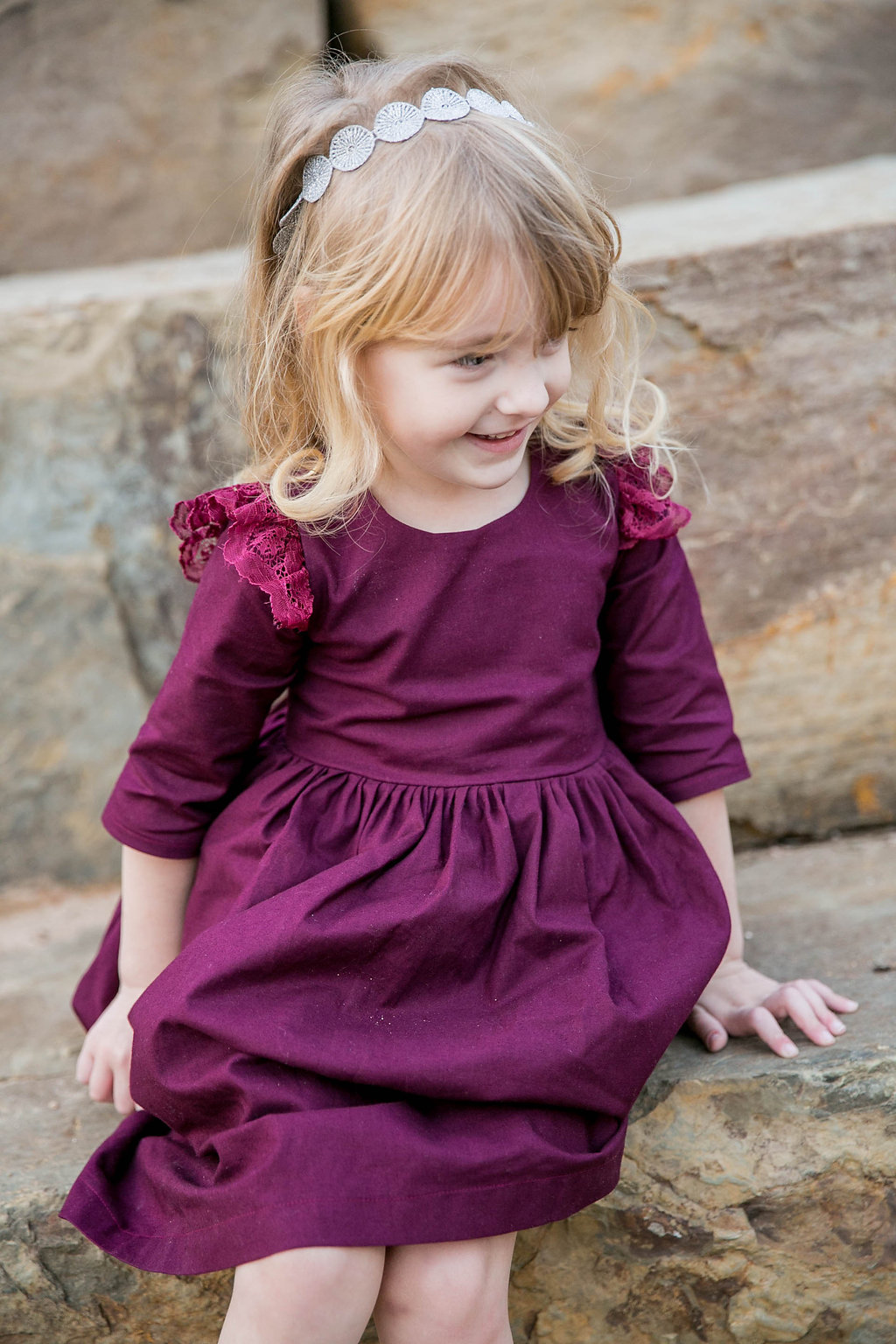 lace maroon dress for girls // custom made girls clothing from cuteheads. design your own at cuteheads.com