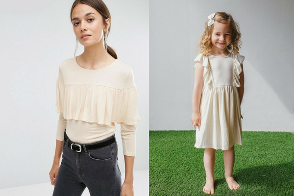 modern mommy and me matching outfits off white cotton jersey