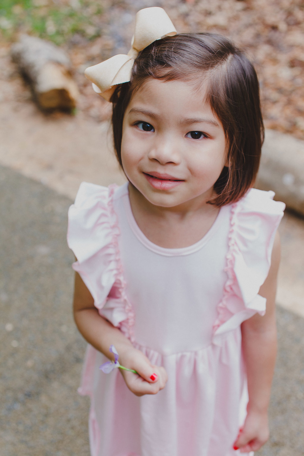 Girls pink jersey dress 