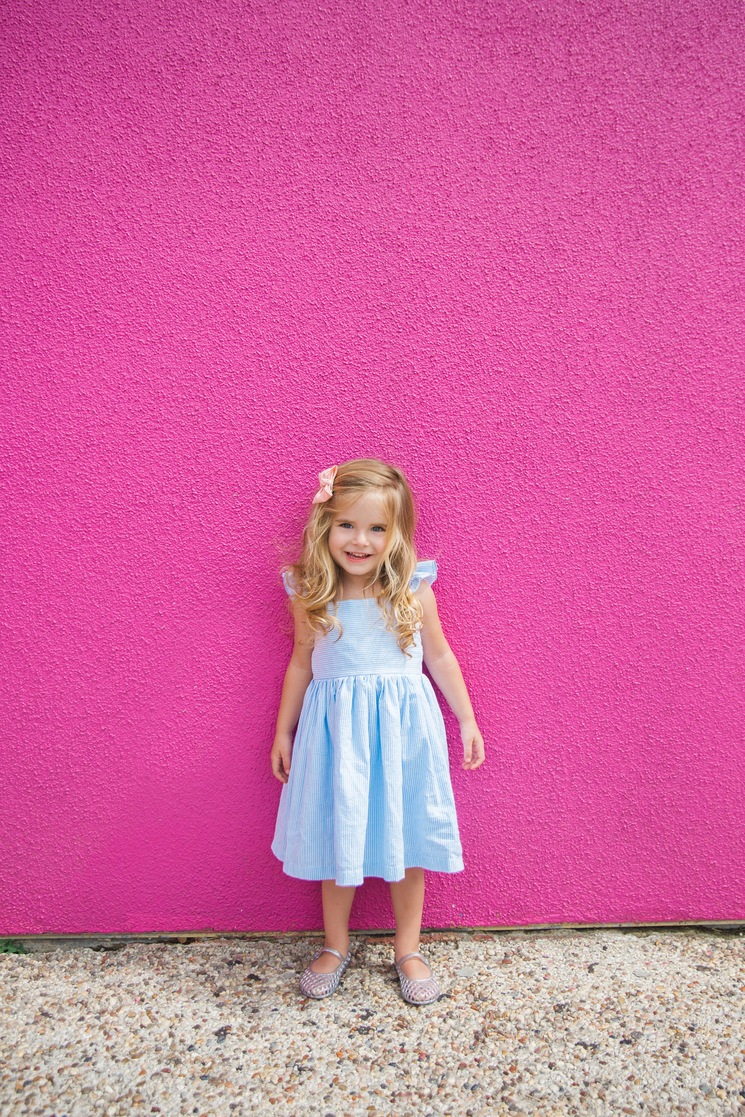 girls blue boho seersucker dress, only from cuteheads.com