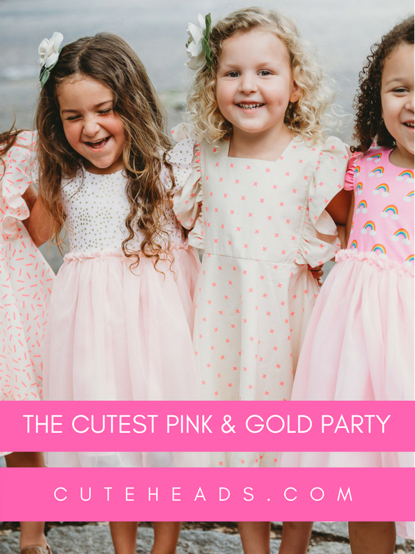 Pink and Gold Party -- see all the details at cuteheads.com