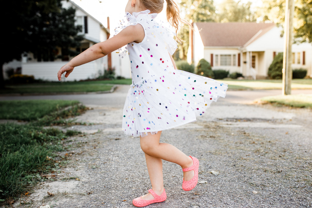 Arabella multicolor polka dot tulle party dress -- cuteheads.com