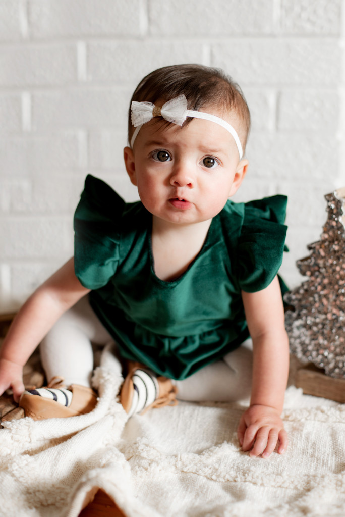 Little Girls Matching Christmas Outfits Green Velvet The Cuteness