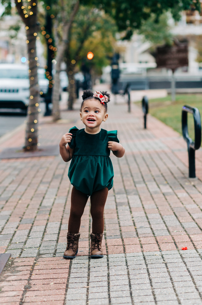 Little girls green velvet bubble romper - blog.cuteheads.com