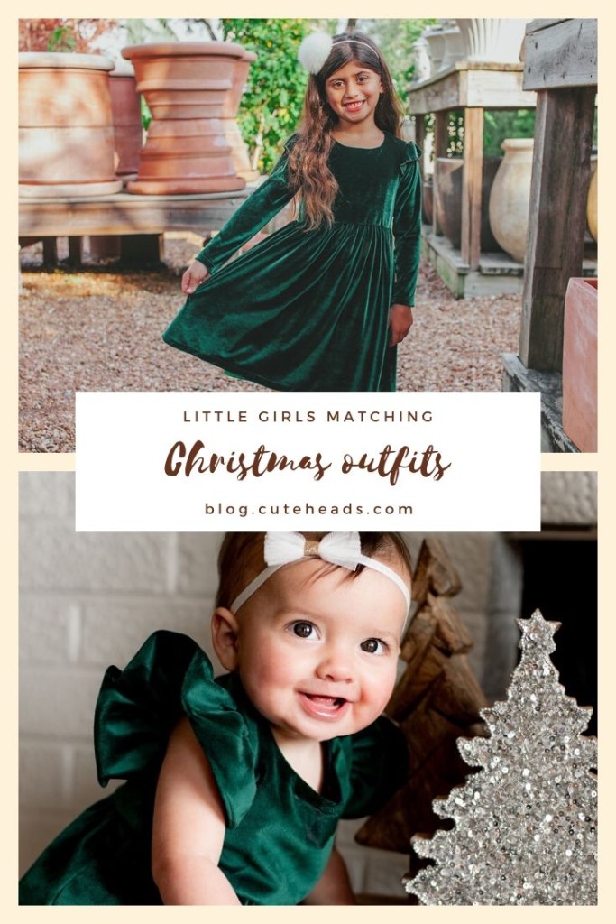 little girls matching Christmas outfits -- blog.cuteheads.com