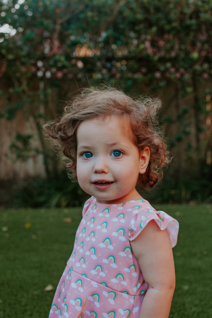 light pink rainbow party theme dresses