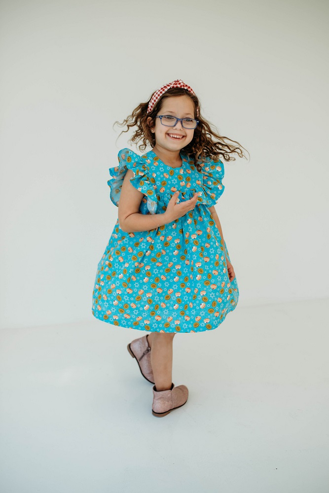 little girl's designer Hanukkah dress