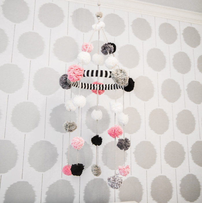 Black, White and Pink Monochrome Nursery | See the entire room at The Cuteness