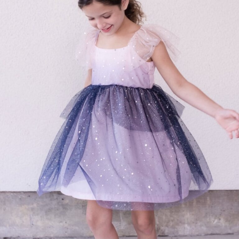 little girls twirl tulle peplum dress